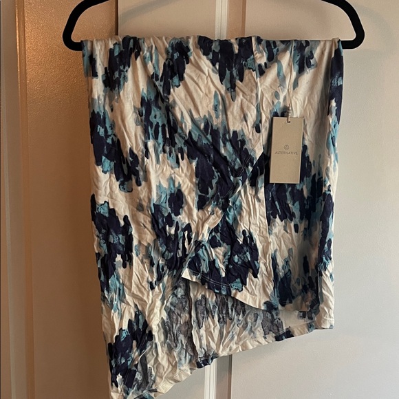 Alternative Blue and White Abstract Mini Skirt - Picture 1 of 1